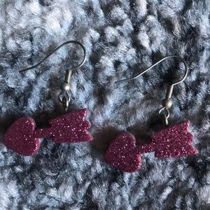 Pink dangly earrings